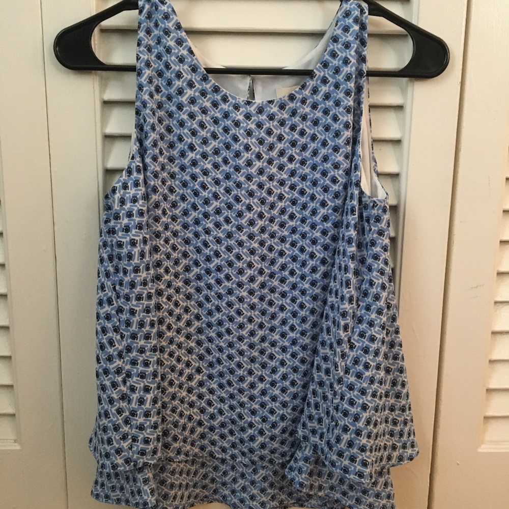 Blue Peplum Loft Tank Top